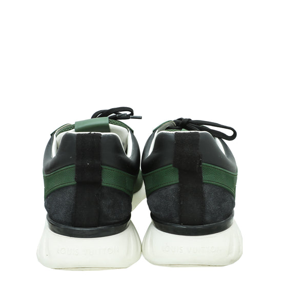 Louis Vuitton Green Rubber Mesh Suede Damier Fastlane Sneaker 10