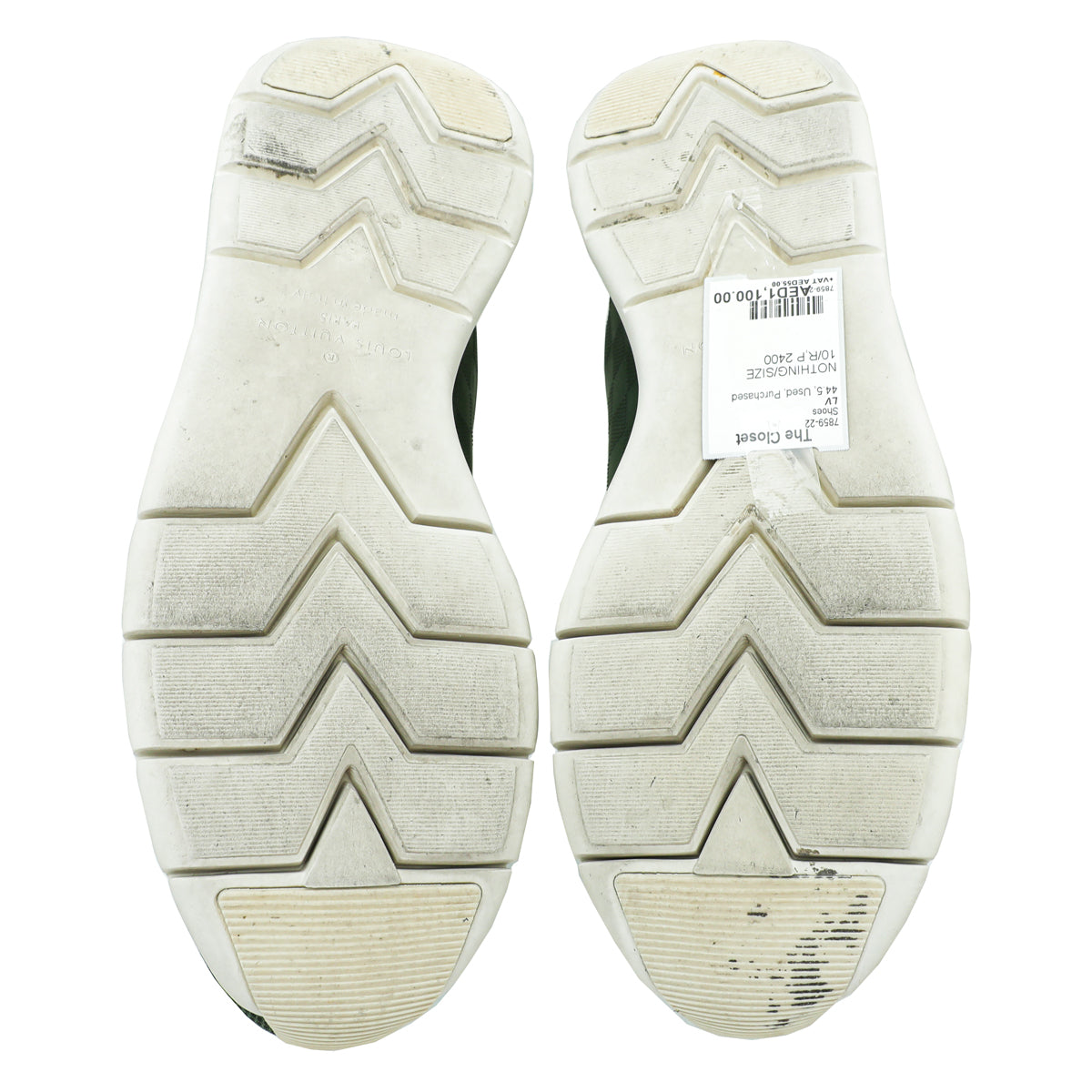 Louis Vuitton Green Rubber Mesh Suede Damier Fastlane Sneaker 10-Louis Vuitton-THE CLOSET