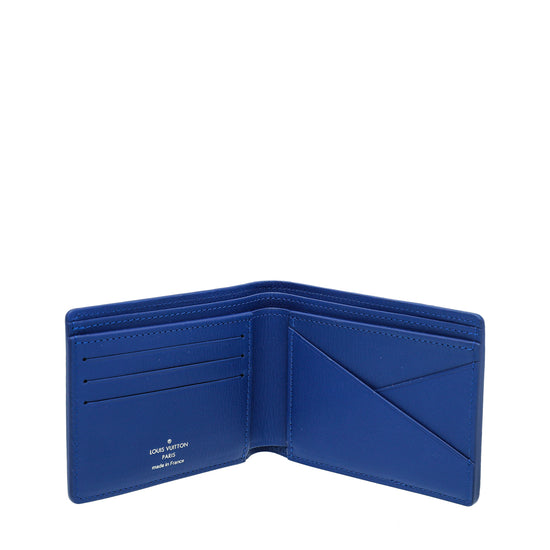 Louis Vuitton Blue Crocodile Matte Multiple Wallet