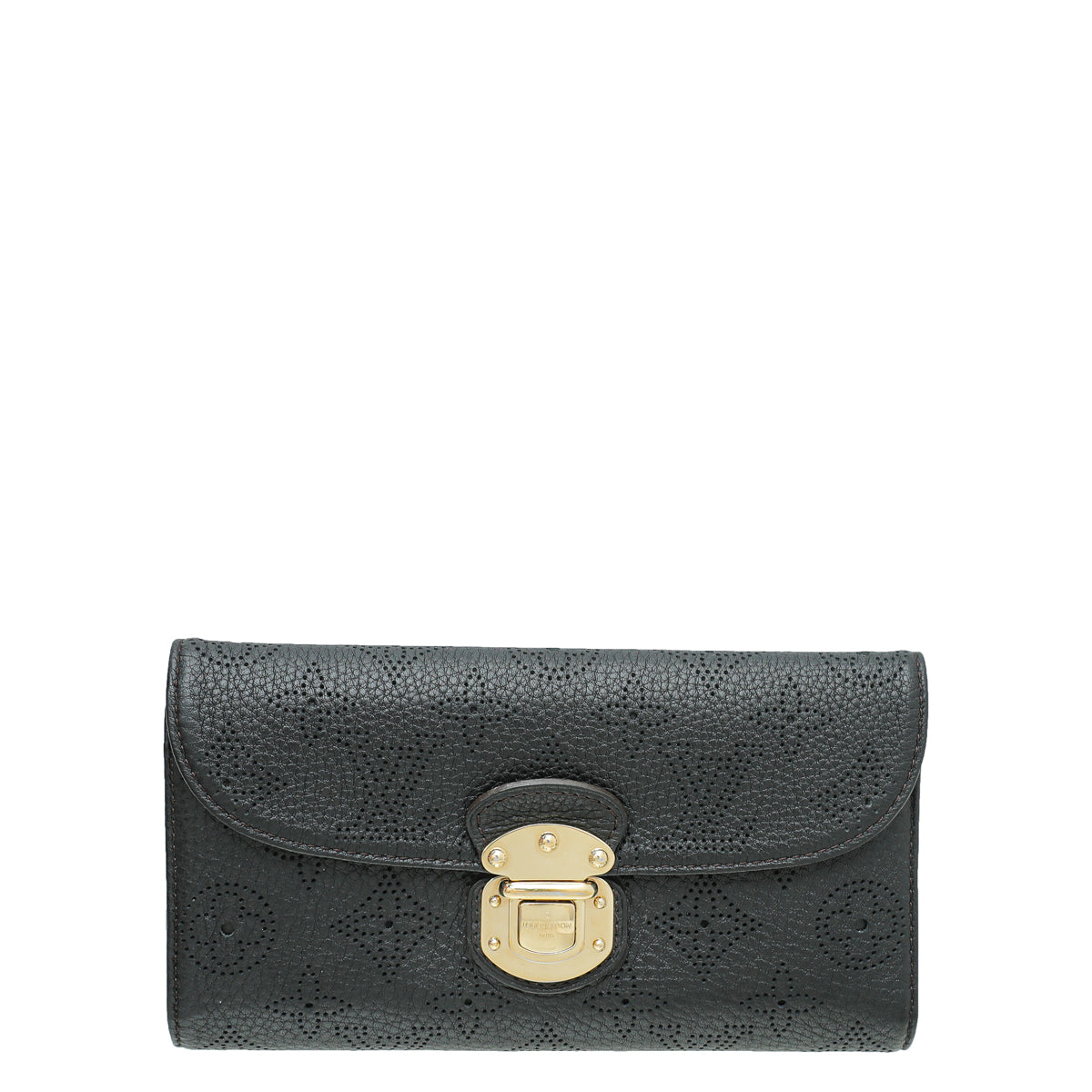 Louis Vuitton Black Monogram Mahina Perforated Wallet-Louis Vuitton-THE CLOSET