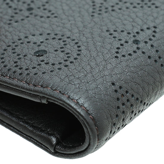 Louis Vuitton Black Monogram Mahina Perforated Wallet