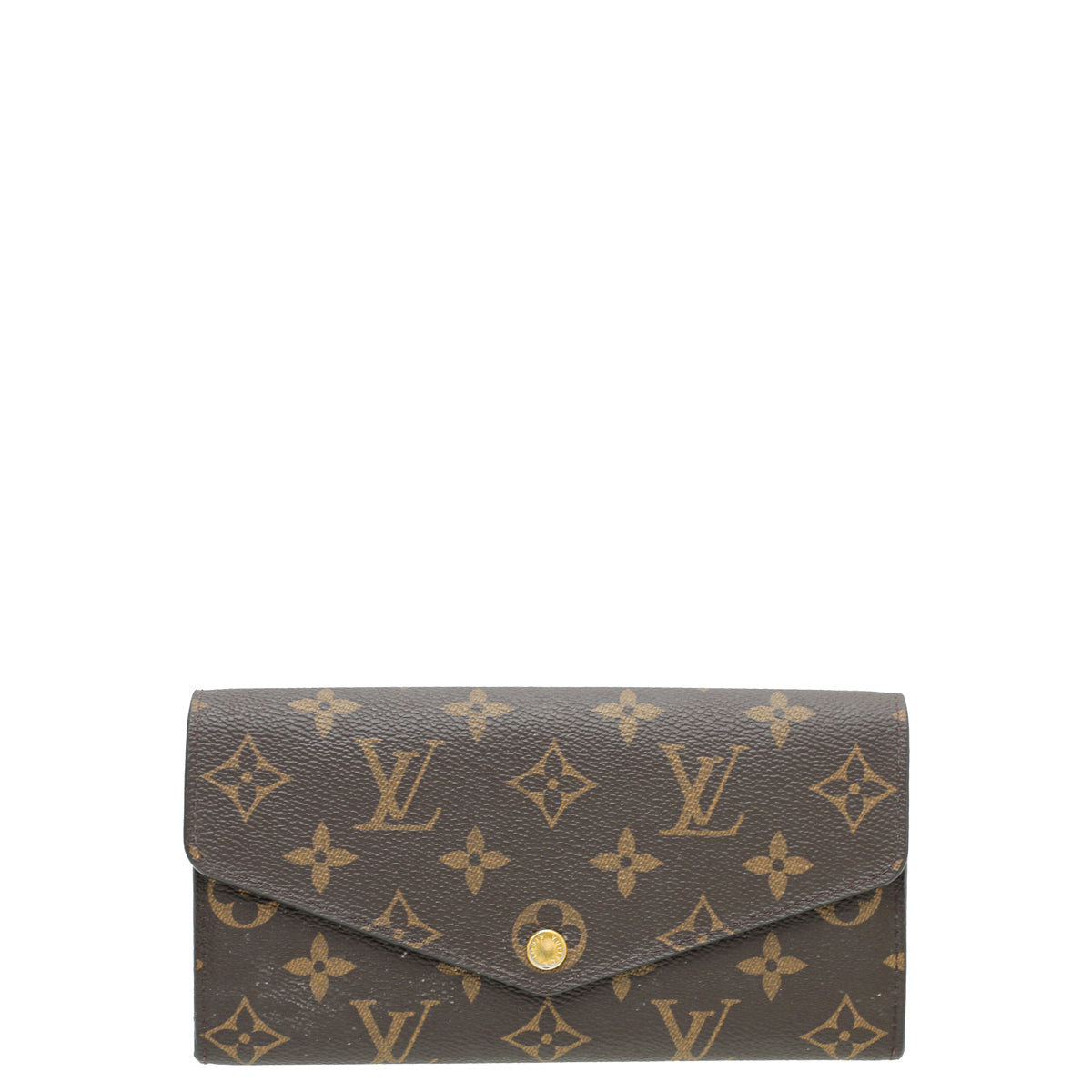Louis Vuitton Brown Monogram Sarah Wallet w/GP Initials-Louis Vuitton-THE CLOSET