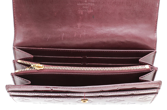 Louis Vuitton Rouge Fauviste Monogram Vernis Sarah Wallet - ShopStyle
