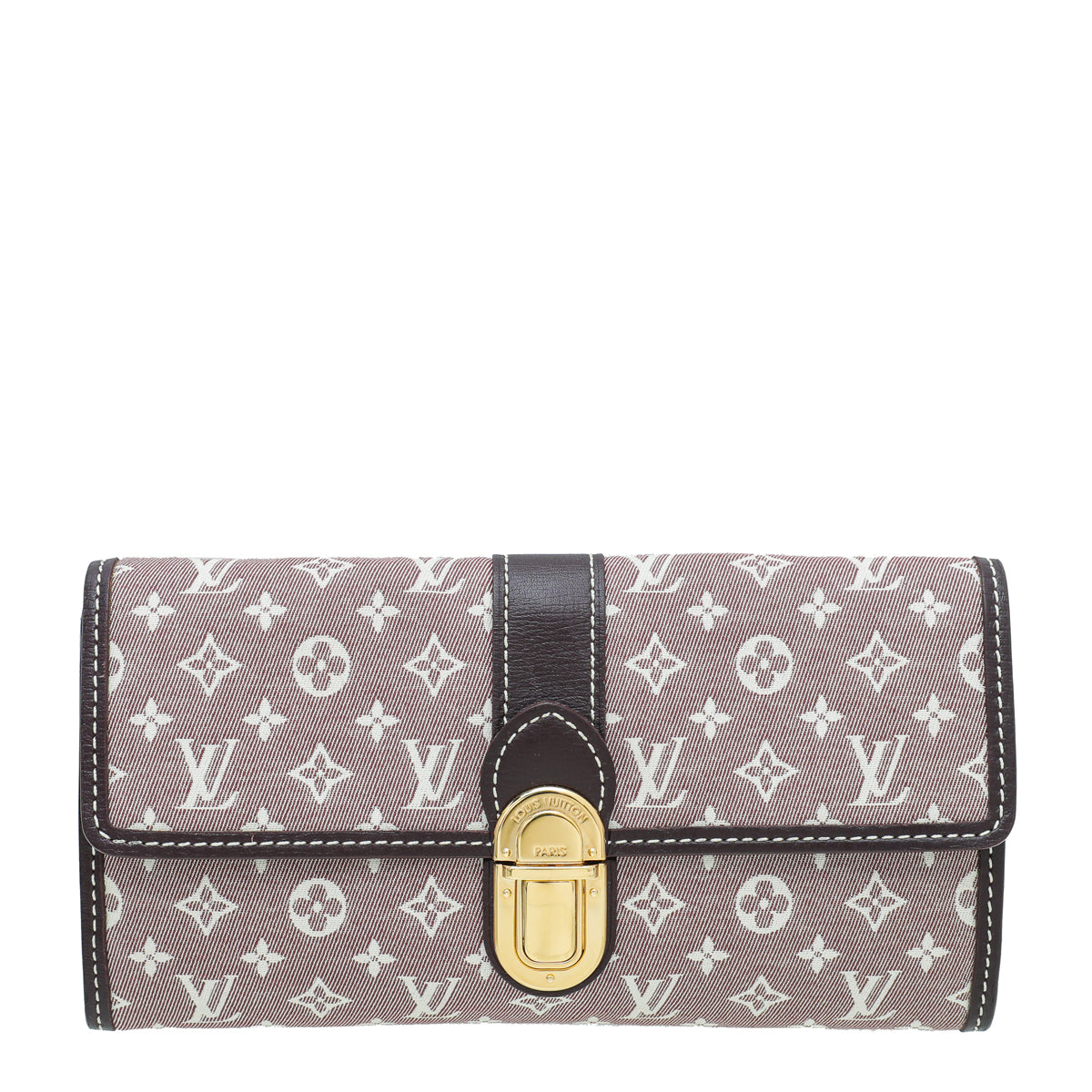 Louis Vuitton Sepia Monogram Mini Lin Idylle Sarah Wallet-Louis Vuitton-THE CLOSET