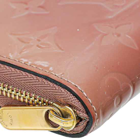 Louis Vuitton Rose Velours Monogram Vernis Zippy Wallet