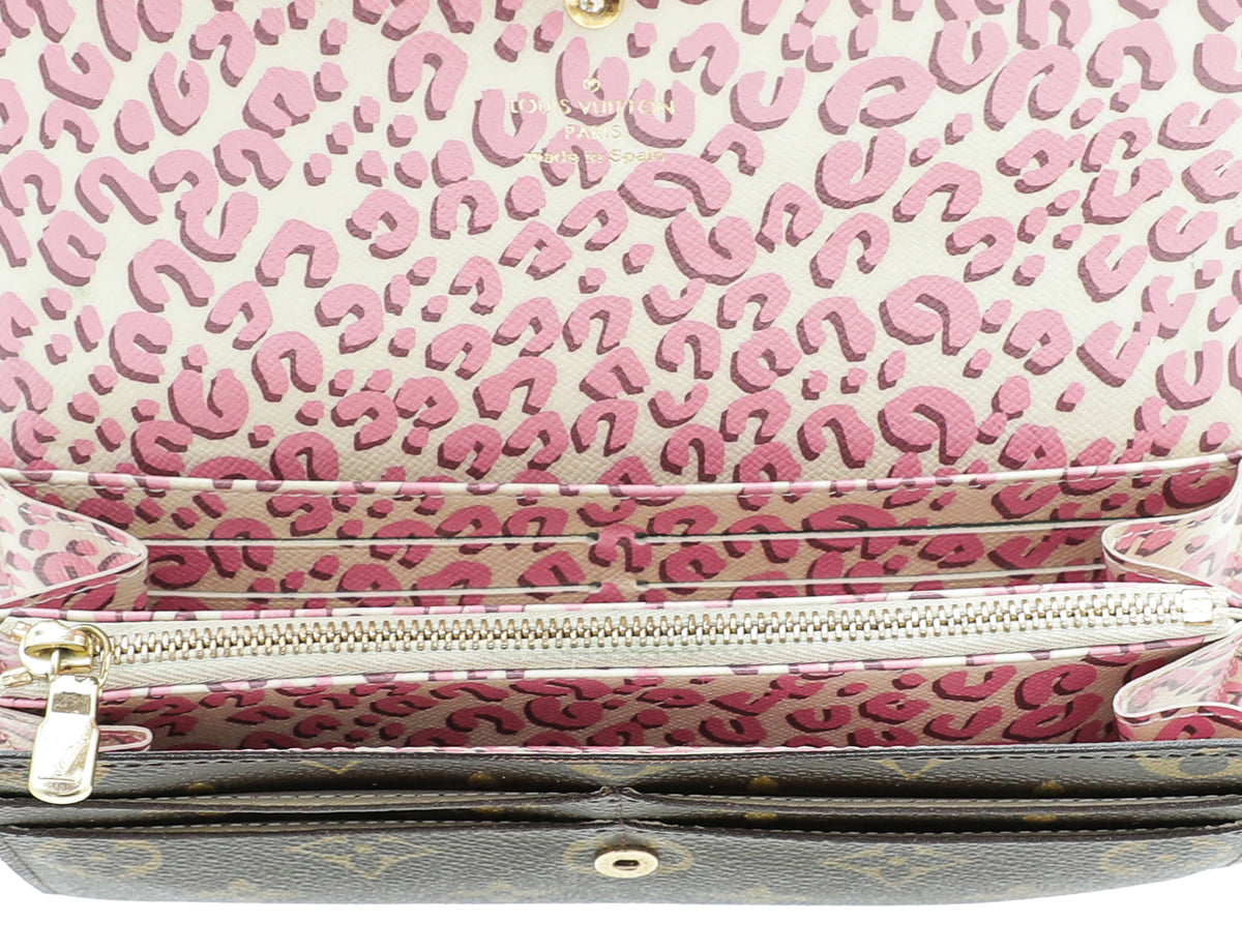 Louis Vuitton Monogram Pink Stephen Sprouse Leopard Sarah Wallet