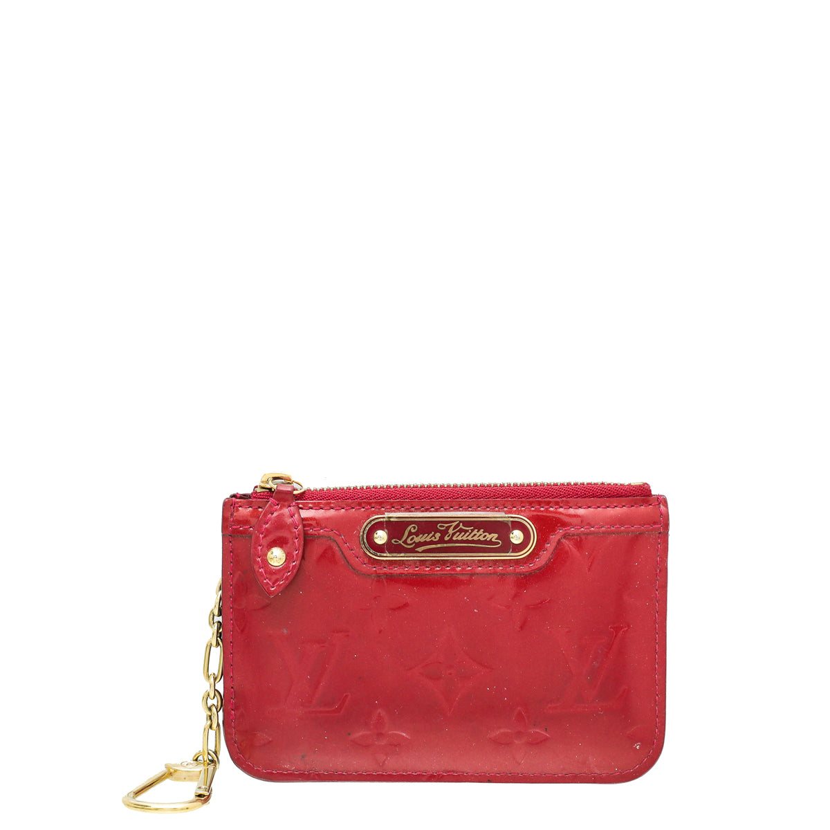 Louis Vuitton Cerise Monogram Vernis Key Pouch-Louis Vuitton-THE CLOSET