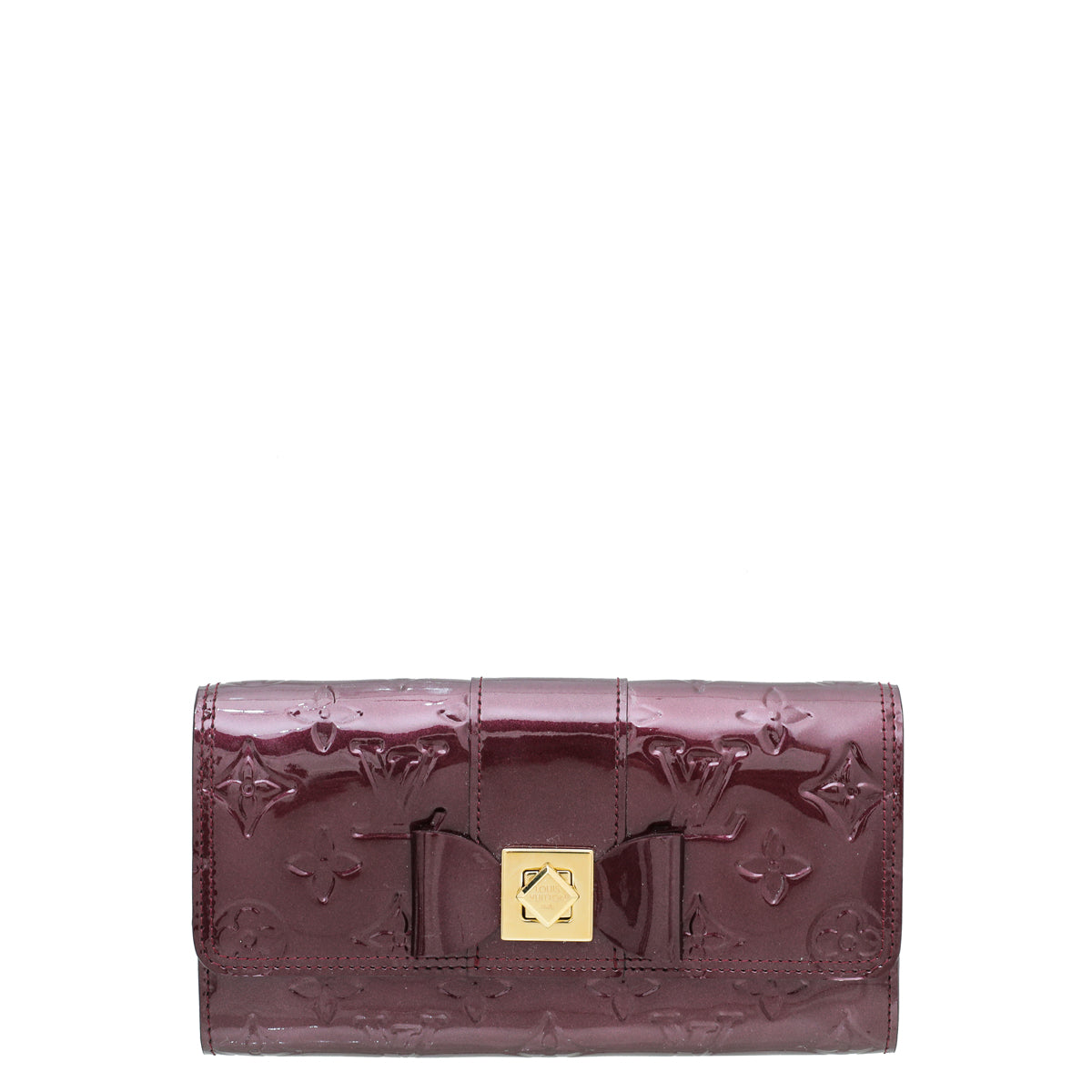 Louis Vuitton Rouge Fauvista Monogram Vernis Sarah Noeud Wallet – The Closet