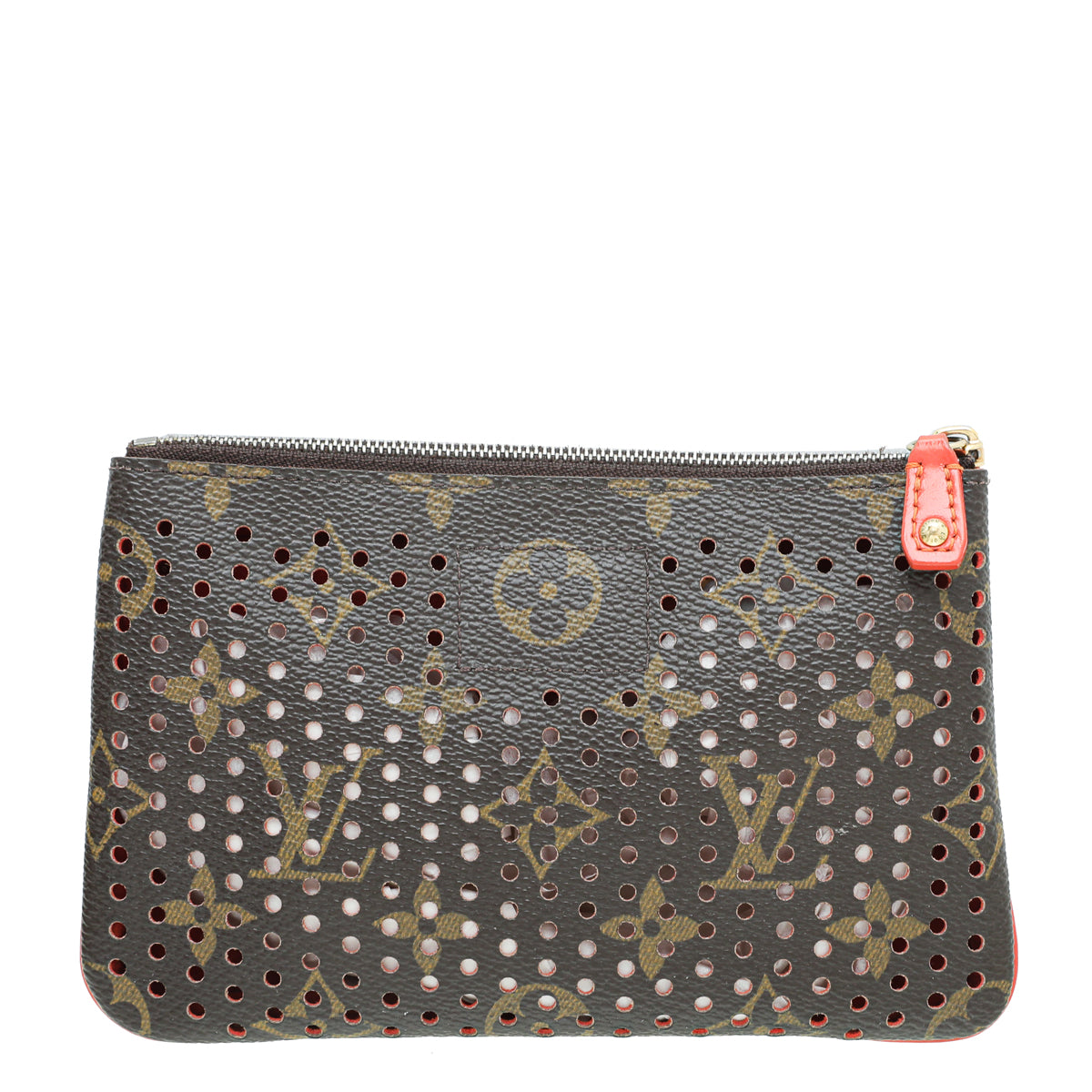Louis Vuitton Orange Monogram Perforated Pouch-Louis Vuitton-THE CLOSET