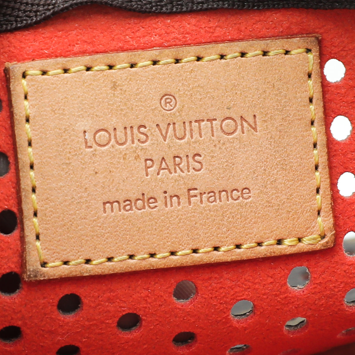 Louis Vuitton Orange Monogram Perforated Pouch