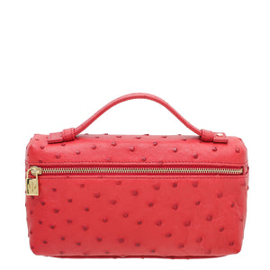 Loro Piana Red Ostrich L19 Pouch
