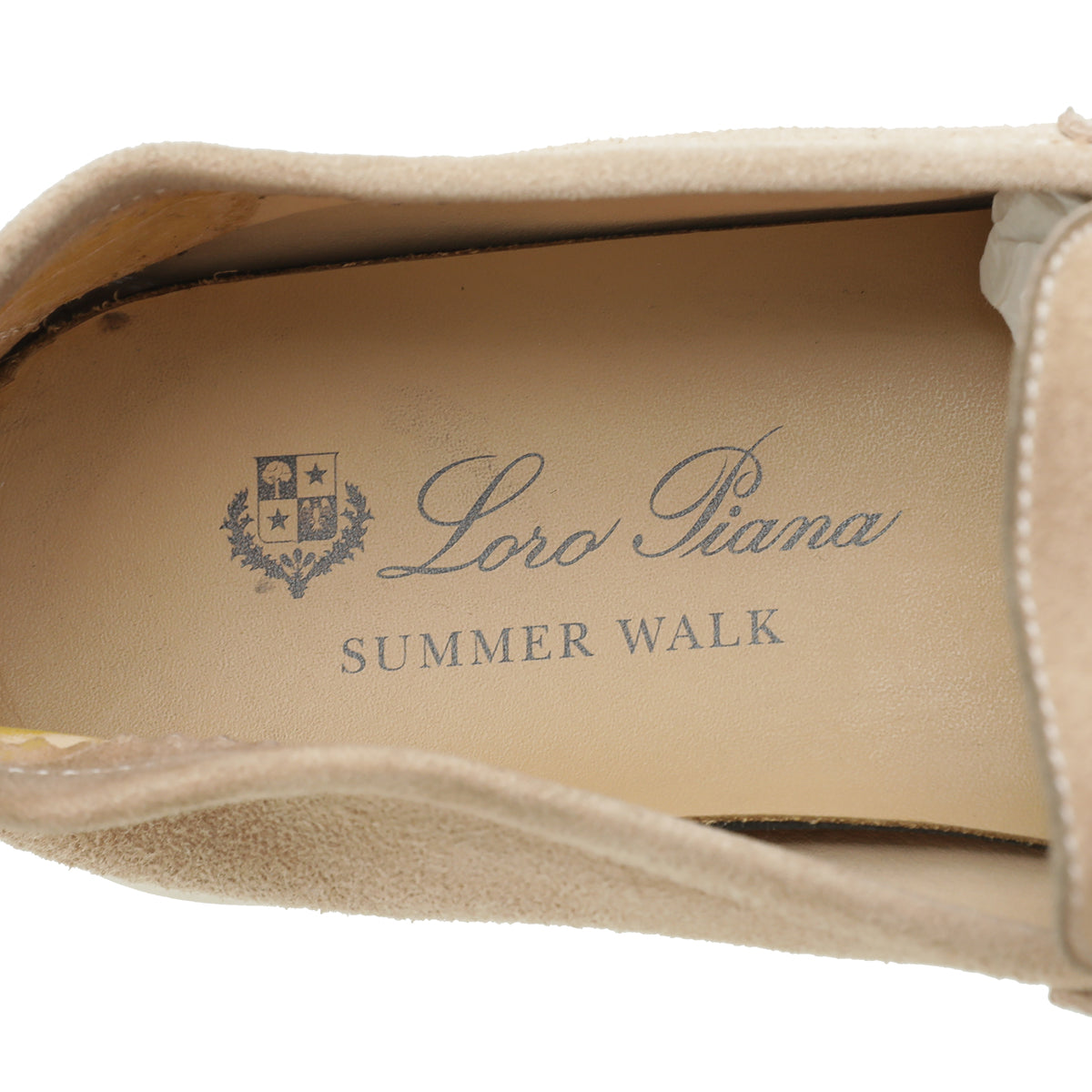 Loro Piana Pink Sand Summer Charms Walk Loafers 38.5