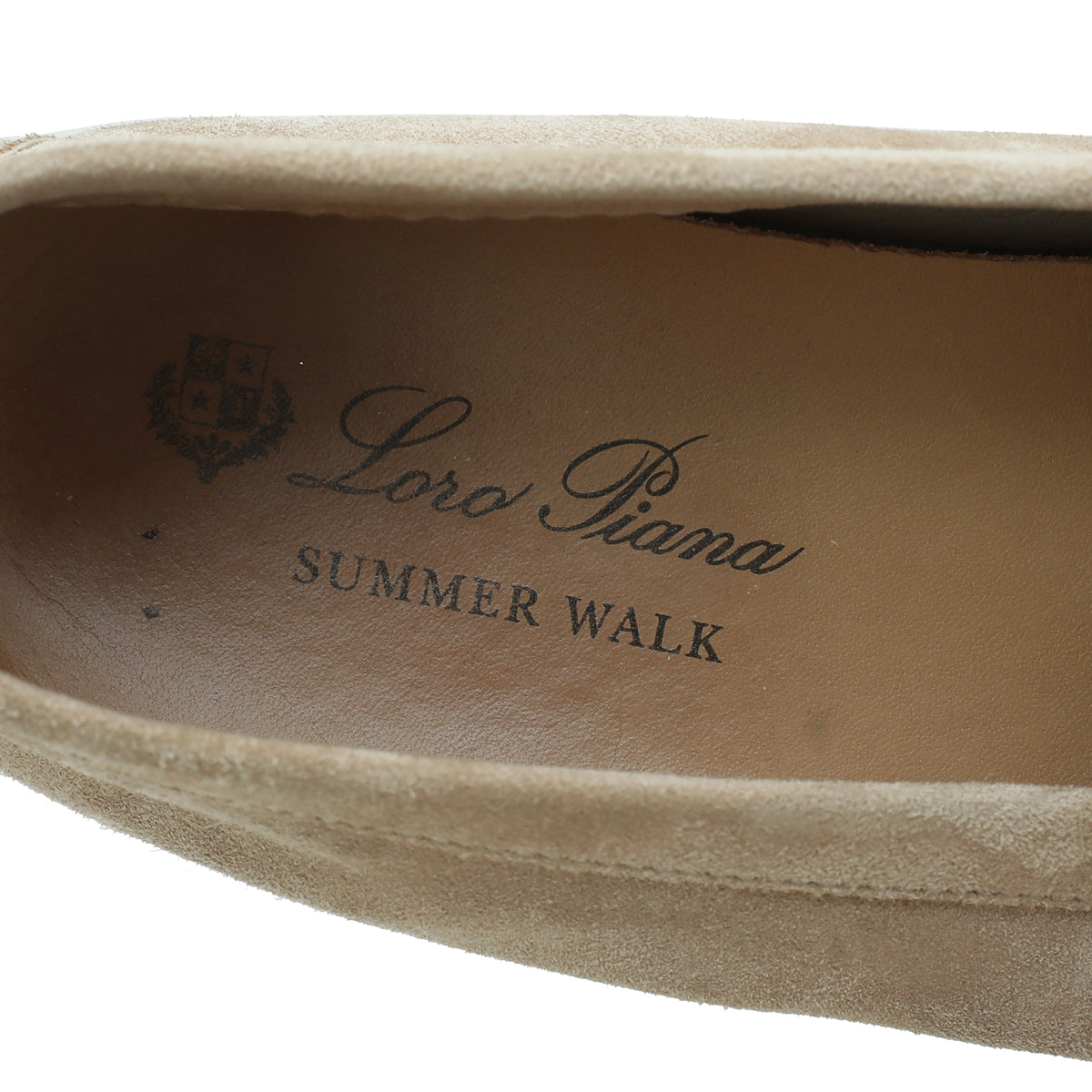 Loro Piana Sandstone Summer Charm Walk Loafers 38