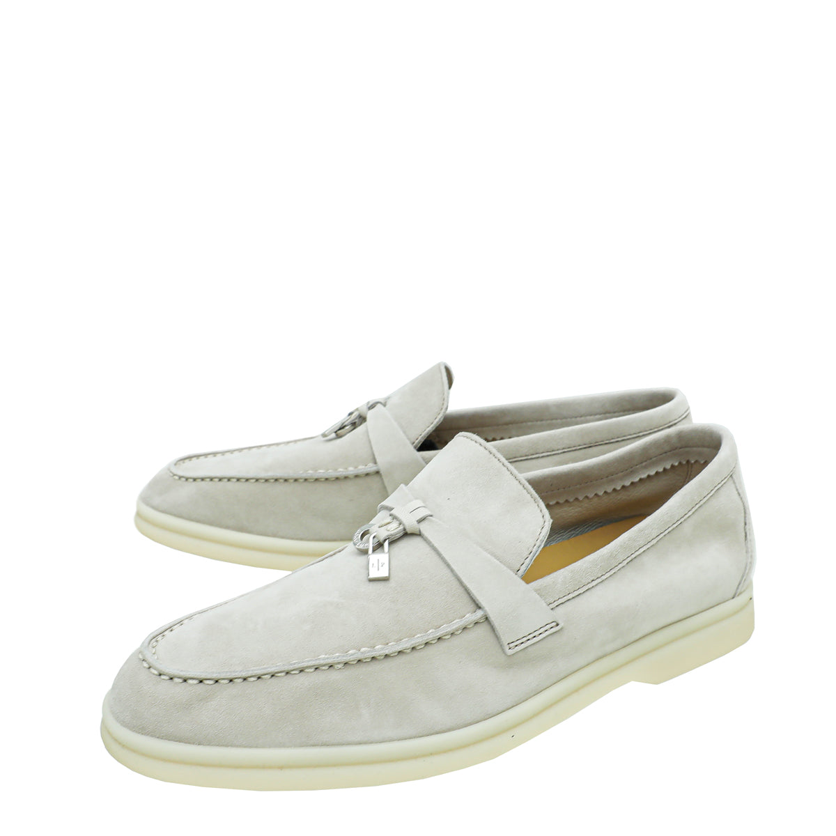 Loro Piana Pearl Powder Summer Charms Moccasin 38-Loro Piana-THE CLOSET