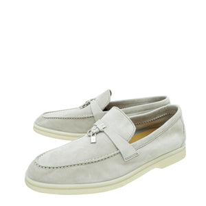Loro Piana Pearl Powder Charms Summer Moccasin 38