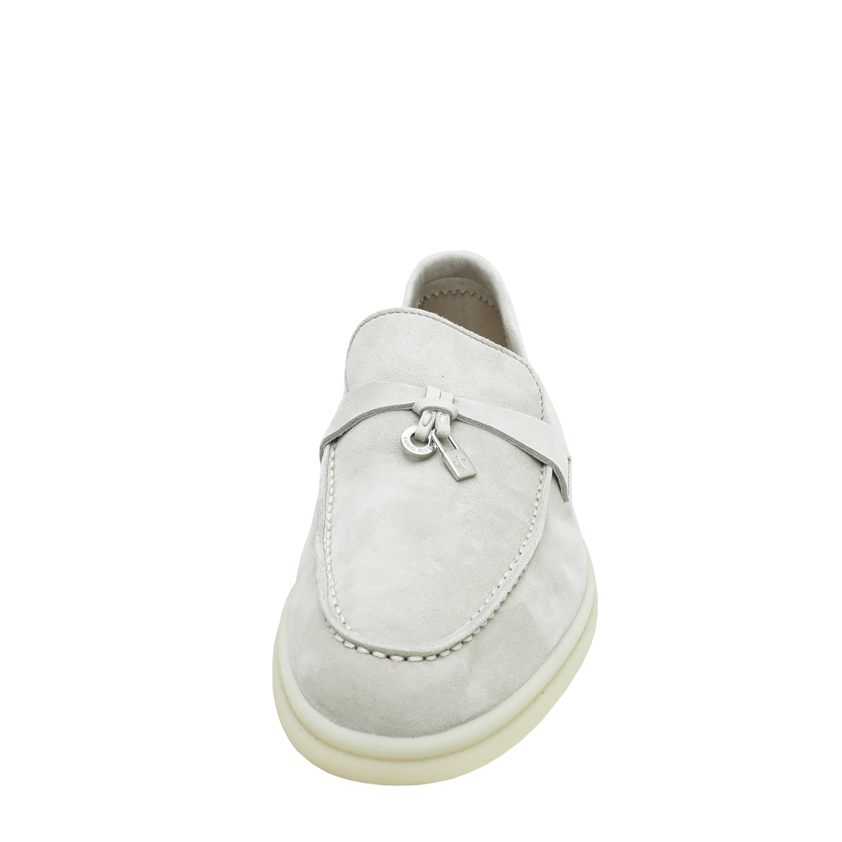 Loro Piana Pearl Powder Summer Charms Moccasin 38-Loro Piana-THE CLOSET