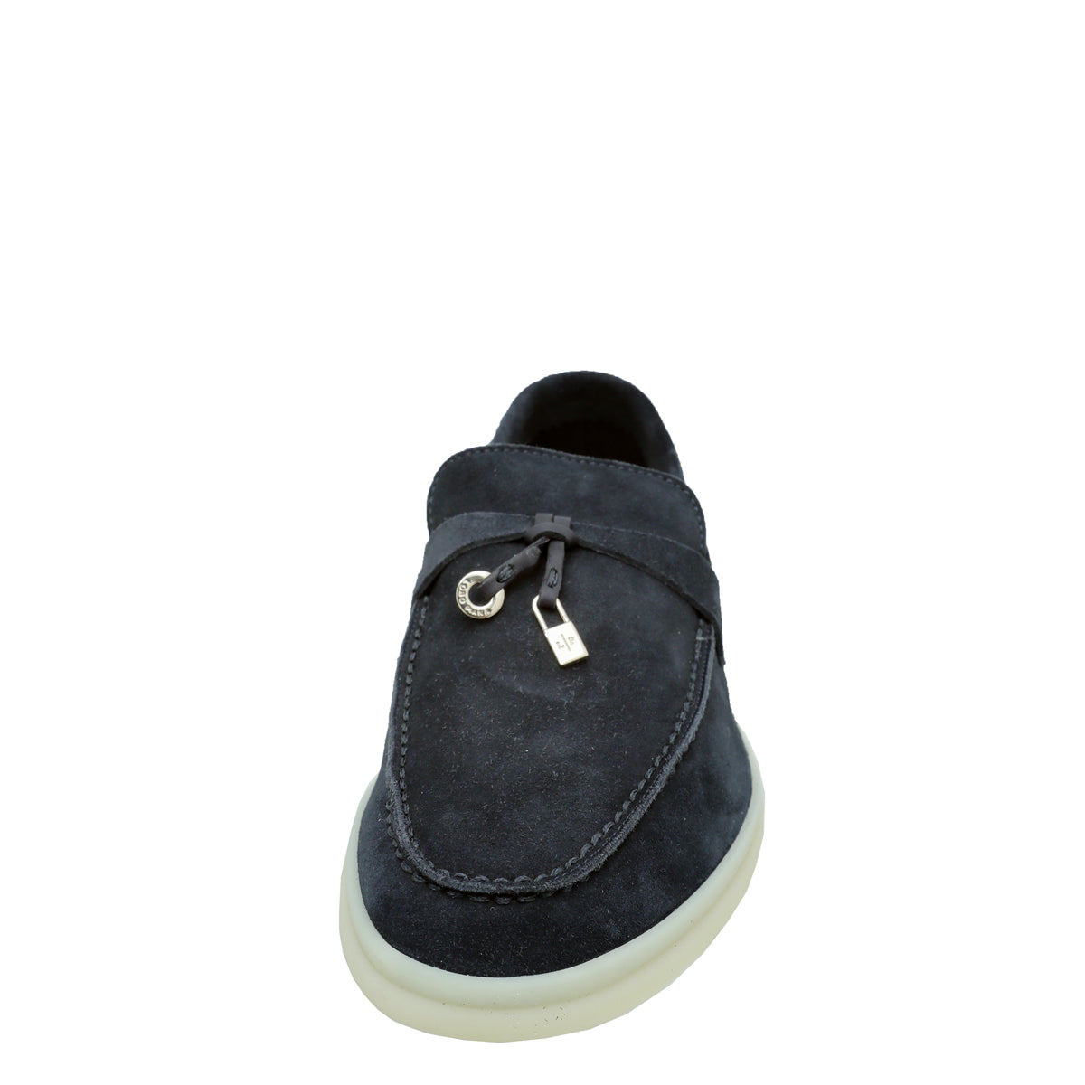 Loro Piana Argo Blue Melange Summer Charms Moccasin 37.5-Loro Piana-THE CLOSET