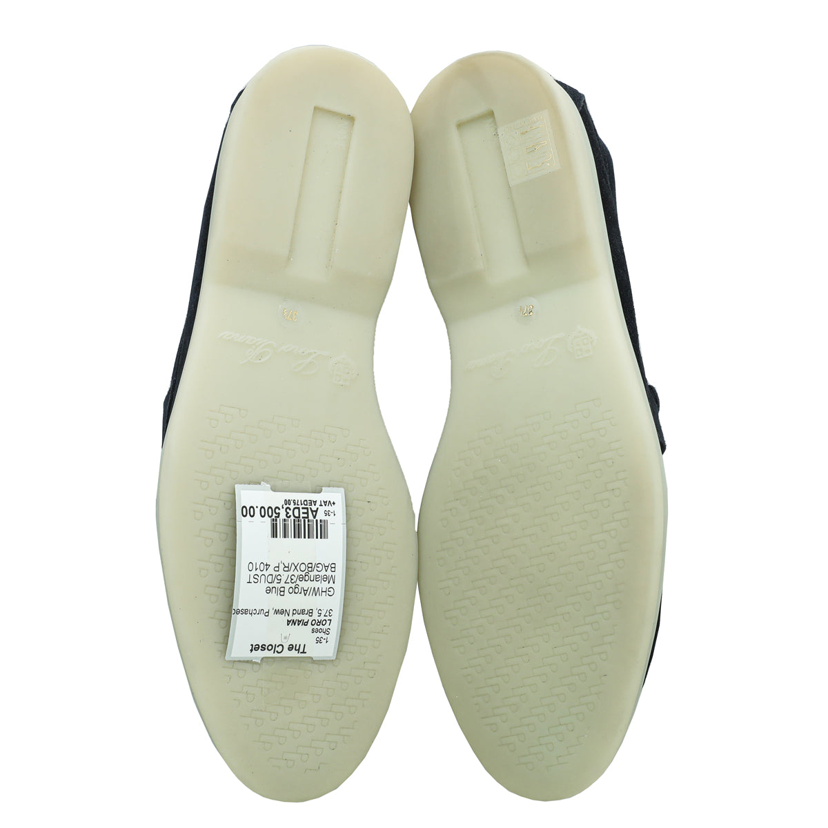 Loro Piana Argo Blue Melange Summer Charms Moccasin 37.5-Loro Piana-THE CLOSET