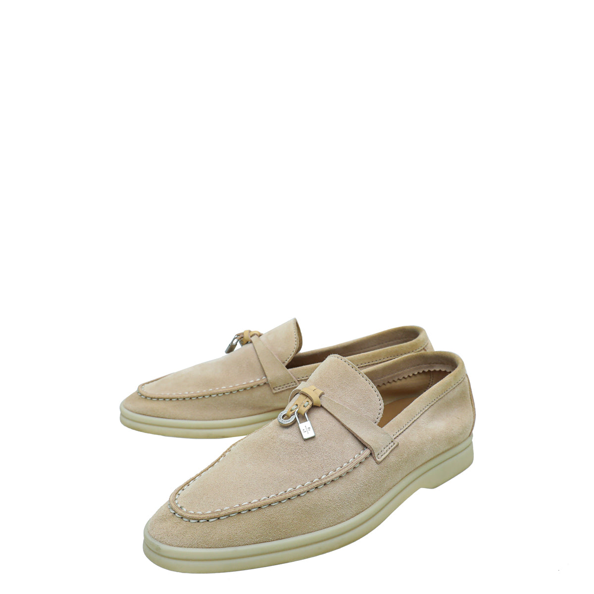 Loro Piana Strawberry Frosting Summer Charms Moccasin 35.5-Loro Piana-THE CLOSET