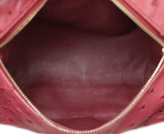 Loro Piana Light Pomegranate Ostrich L19 Pouch Bag – The Closet