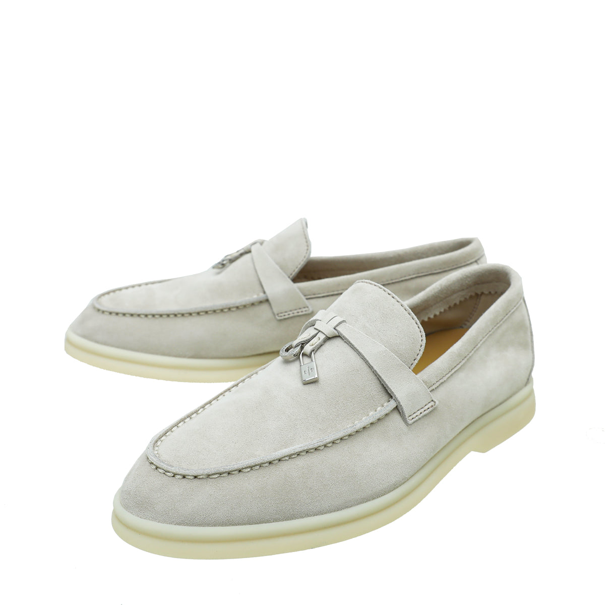 Loro Piana Pearl Powder Summer Charms Walk Loafers 36-Loro Piana-THE CLOSET
