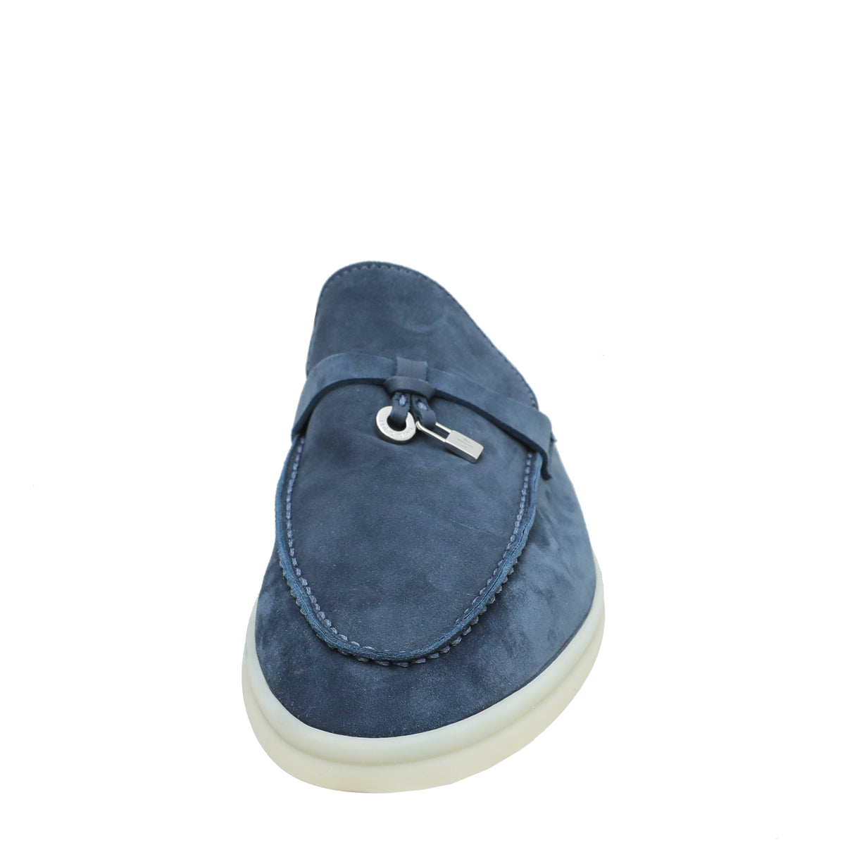 Loro Piana Cloud Sky Suede Nautical Charms Walk Babouche Loafers 37.5-Loro Piana-THE CLOSET