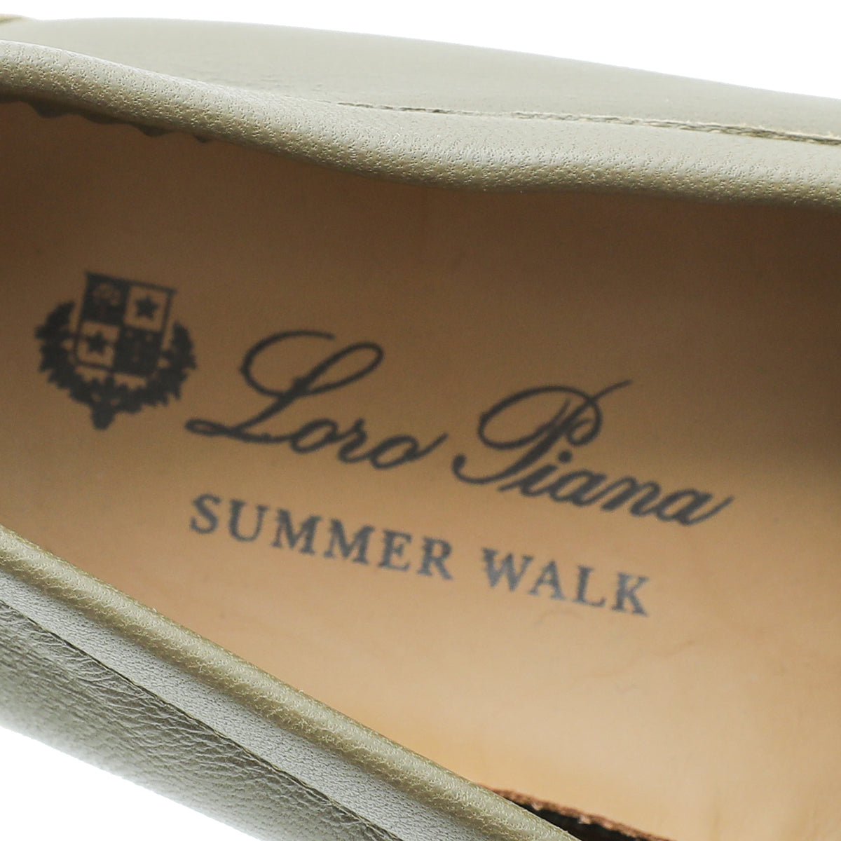 Loro Piana Olive Leaf Summer Charm Embroidered Walk Loafer 36