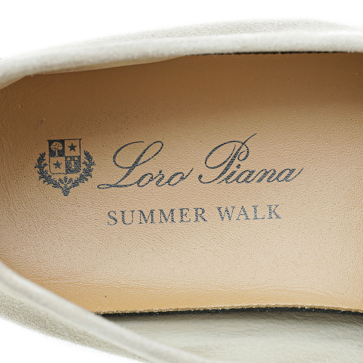 Loro Piana Powder Pearl Summer Charms Moccasin Loafer 38