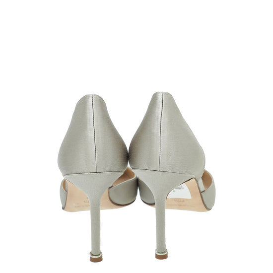 Manolo Blahnik Gray Hangisi D'Orsay Pumps 38.5