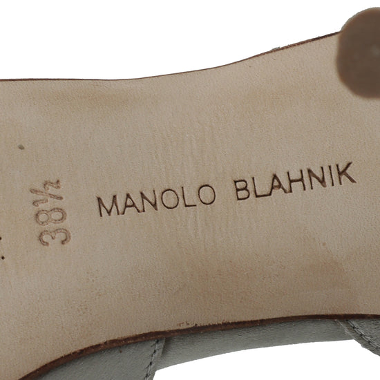 Manolo Blahnik Gray Hangisi D'Orsay Pumps 38.5