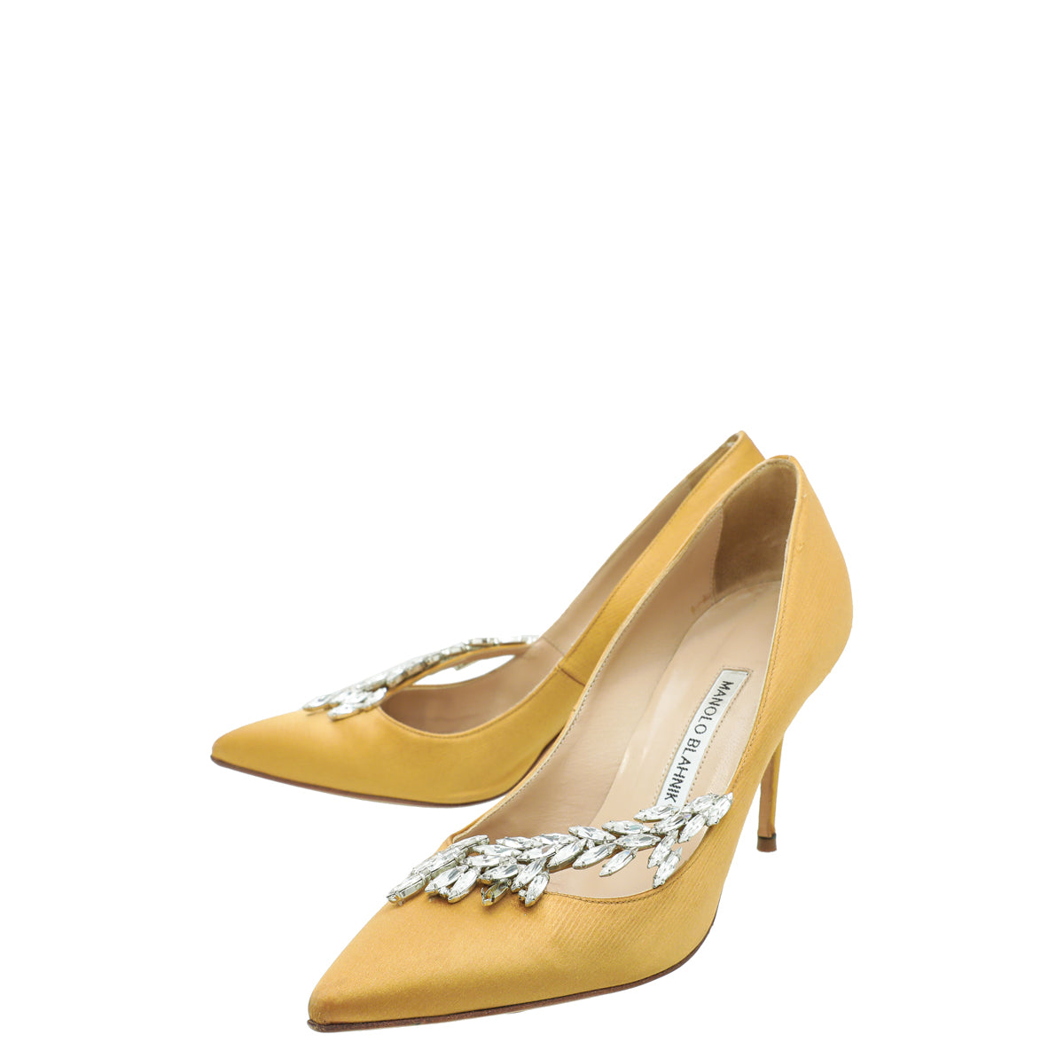 Manolo Blahnik Gold Nadira Pumps 37-Manolo Blahnik-THE CLOSET
