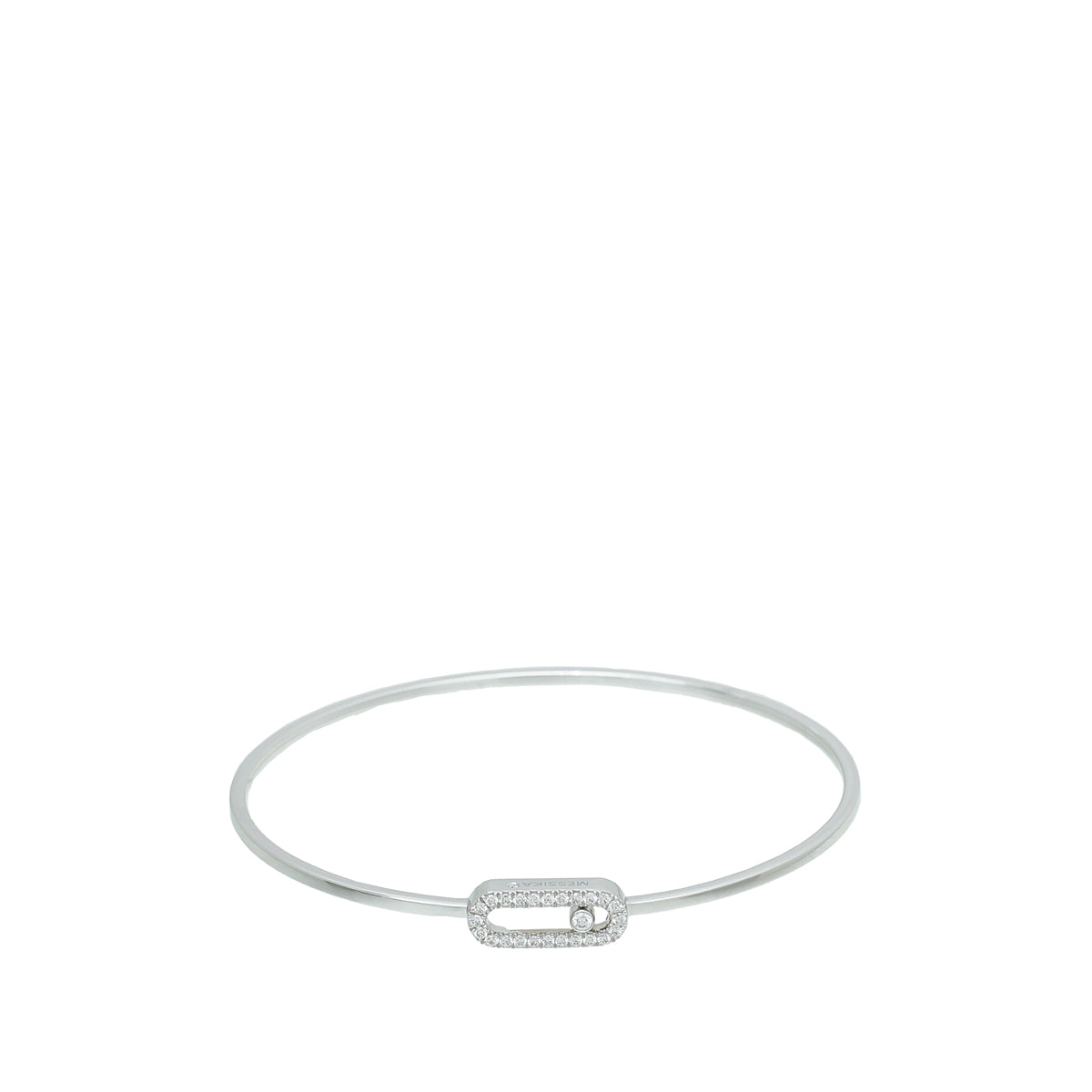 Messika 18K White Gold Diamond Move Uno Pave Flex Bracelet-Messika-THE CLOSET