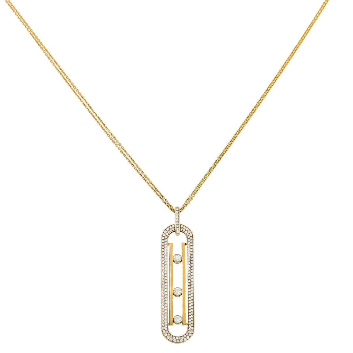 Messika 18K Yellow Gold Diamond Move 10th Anniversary Necklace-Messika-THE CLOSET
