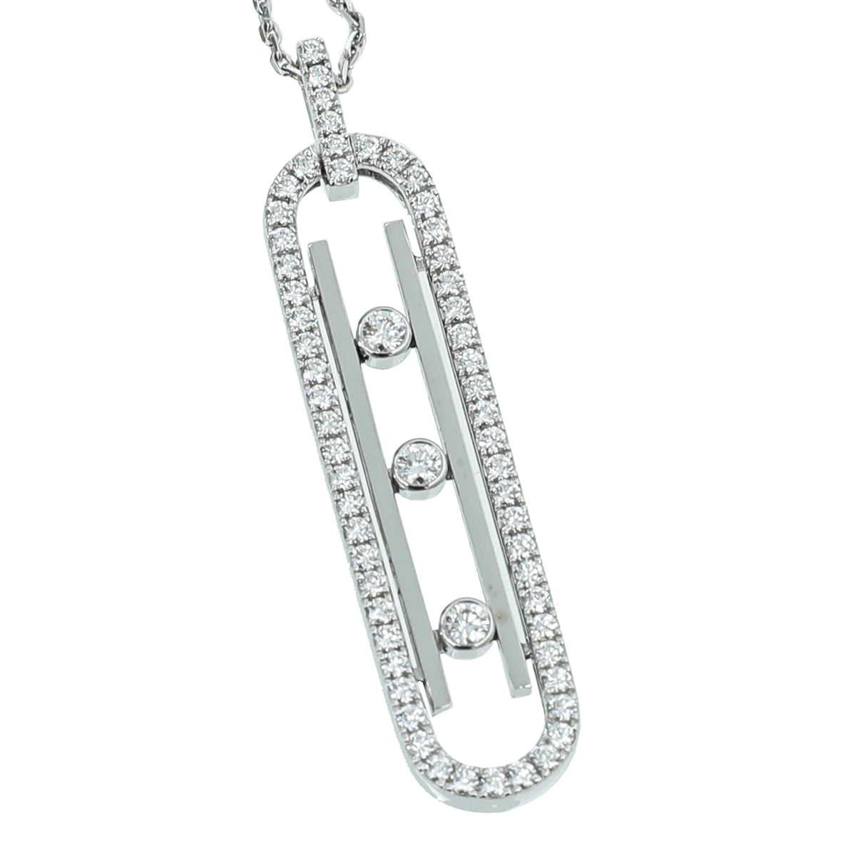 Messika 18K White Gold Diamond Move 10th PM Necklace-Messika-THE CLOSET