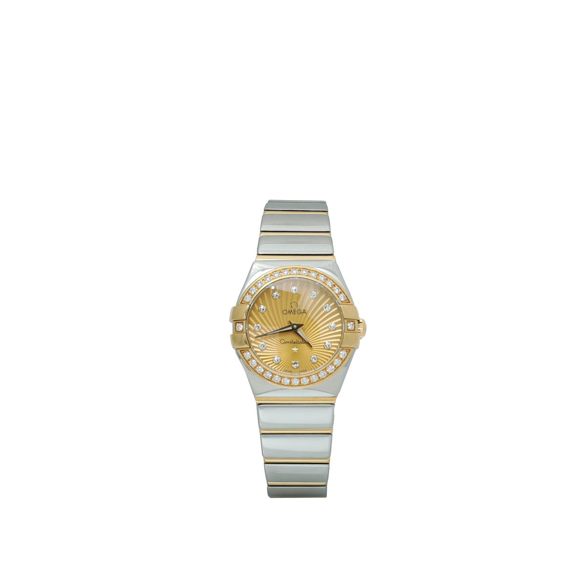 Omega ST.ST Yellow Gold Diamonds Constellation Quartz Watch