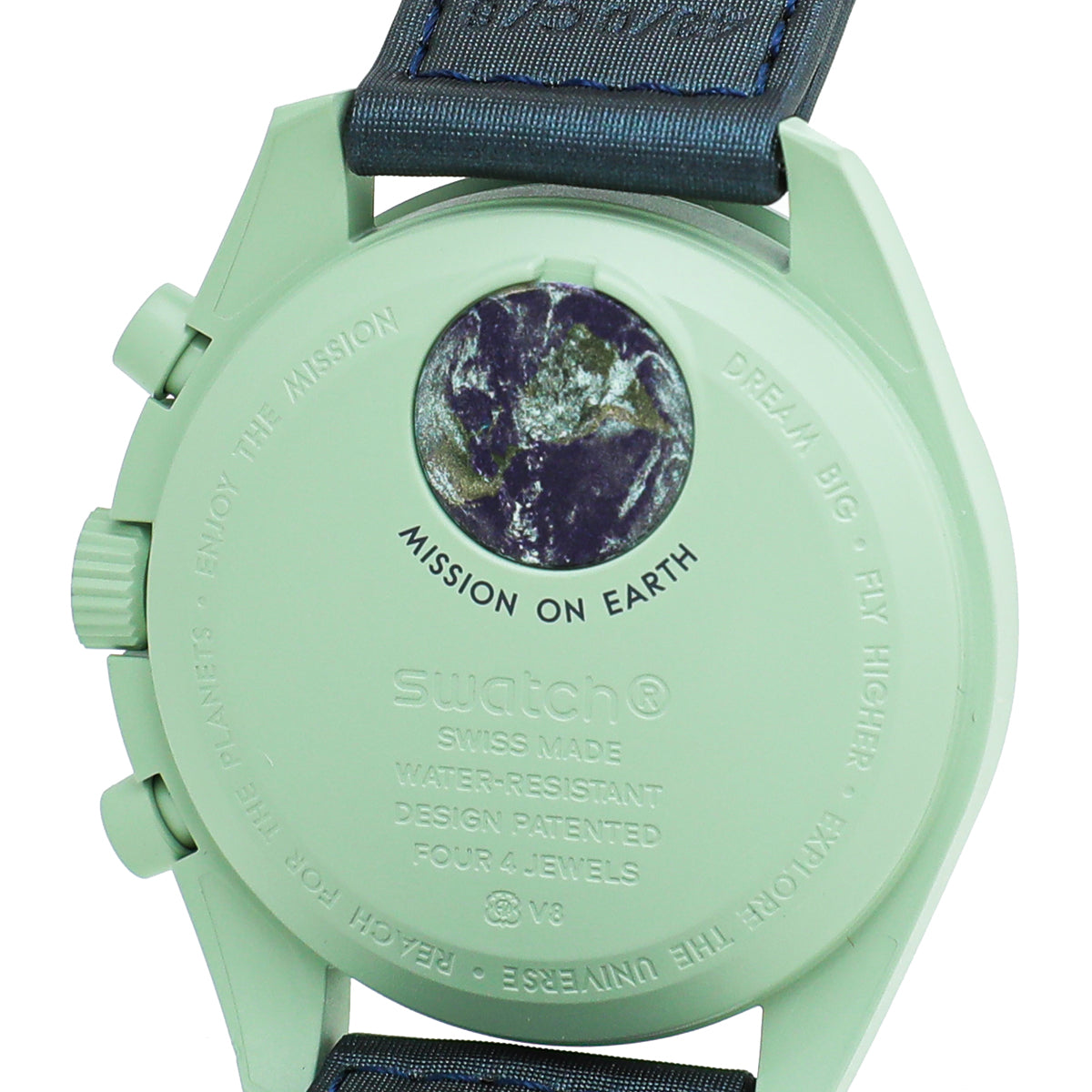 Omega Bicolot Speedmaster Bioceramic Moonswatch Mission On Earth 42mm Swatch Watch