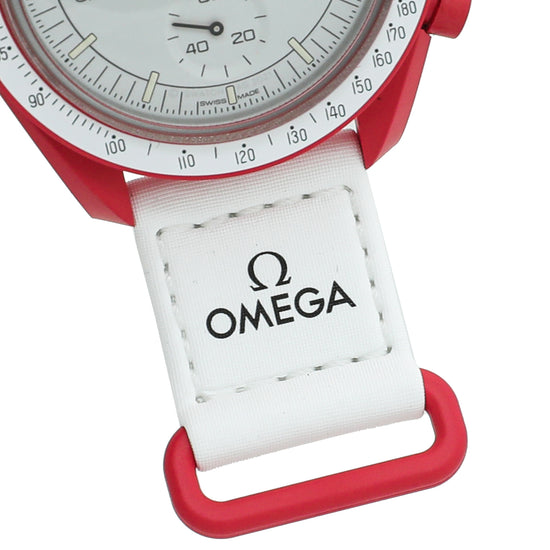 Omega Bicolor X Swatch Speedmaster Moonswatch Mission to Mars Quartz 41mm Watch