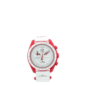 Omega Bicolor X Swatch Speedmaster Moonswatch Mission to Mars Quartz 41mm Watch