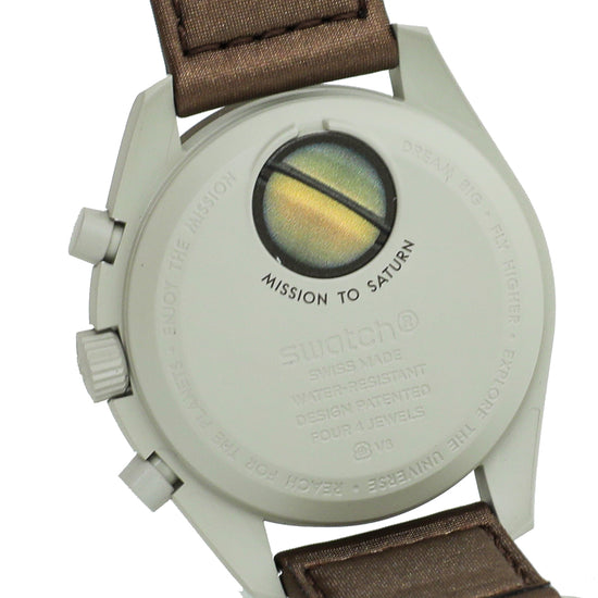 Omega Bicolor X Swatch Speedmaster Moonswatch Mission to Saturn Quartz 41mm Watch