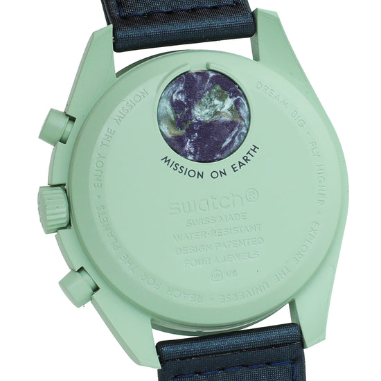 Omega Bicolor X Swatch Speedmaster Moonswatch Mission On Earth Quartz 41mm Watch