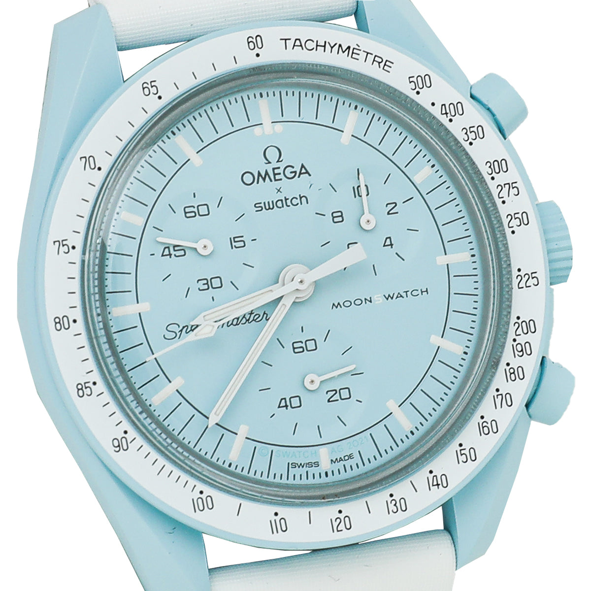Omega Bicolor X Swatch Speedmaster Moonswatch Mission to Uranus 41mm Quartz Watch