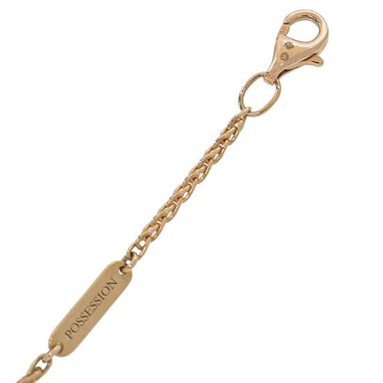 Piaget 18K Rose Gold Onyx Diamond Possession Pendant Necklace
