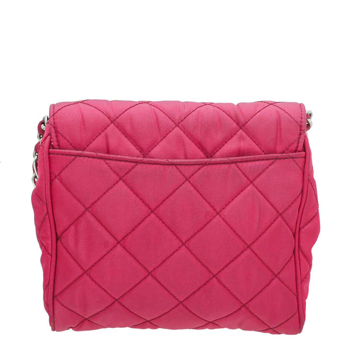Prada Fuchsia Tessuto Impuntu Flap Chain Bag-Prada-THE CLOSET
