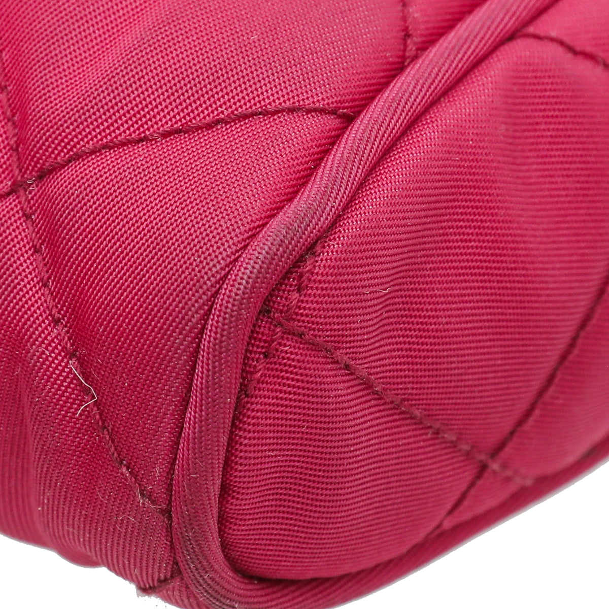 Prada Padded Chain Flap Bag Tessuto Small Pink at 1stDibs