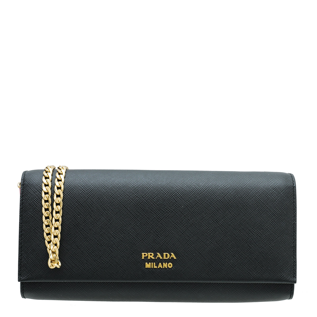 Prada Black City Bibliotheque Chain Clutch-Prada-THE CLOSET