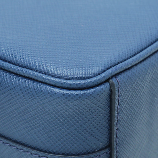 Prada Blue Double Zip Camera Bag