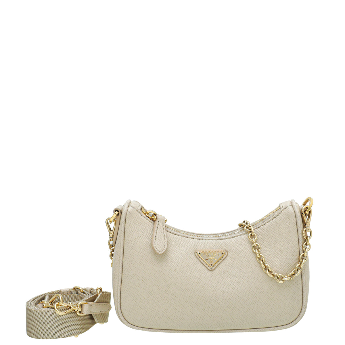 Prada Travertino Lux Mini Bag-Prada-THE CLOSET