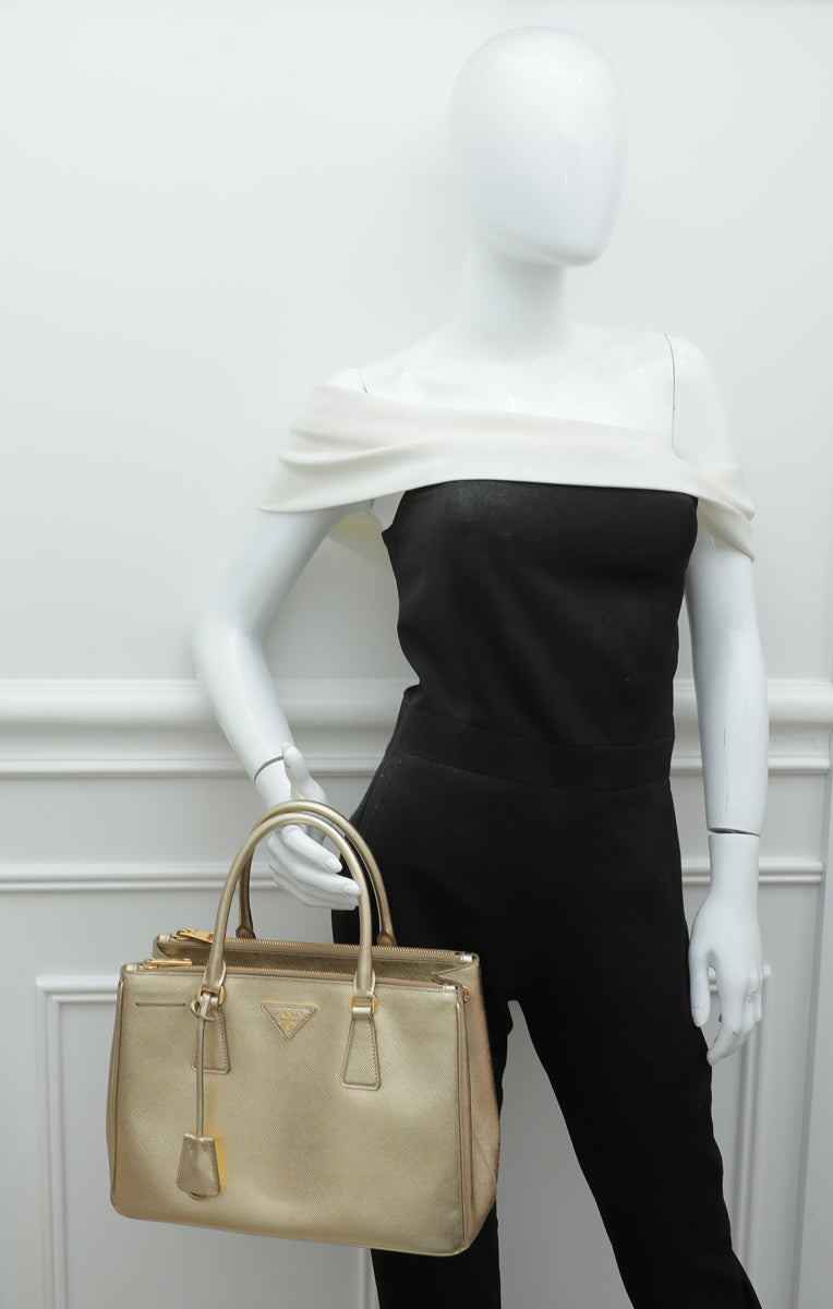 Prada Platino Lux Galleria Medium Bag