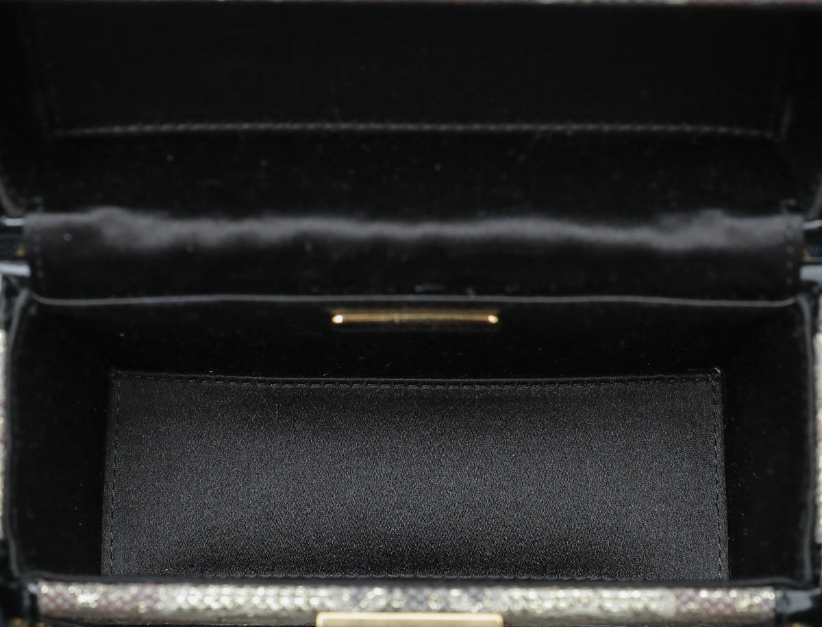 Prada Black Multicolor Cahier Mini Box Bag