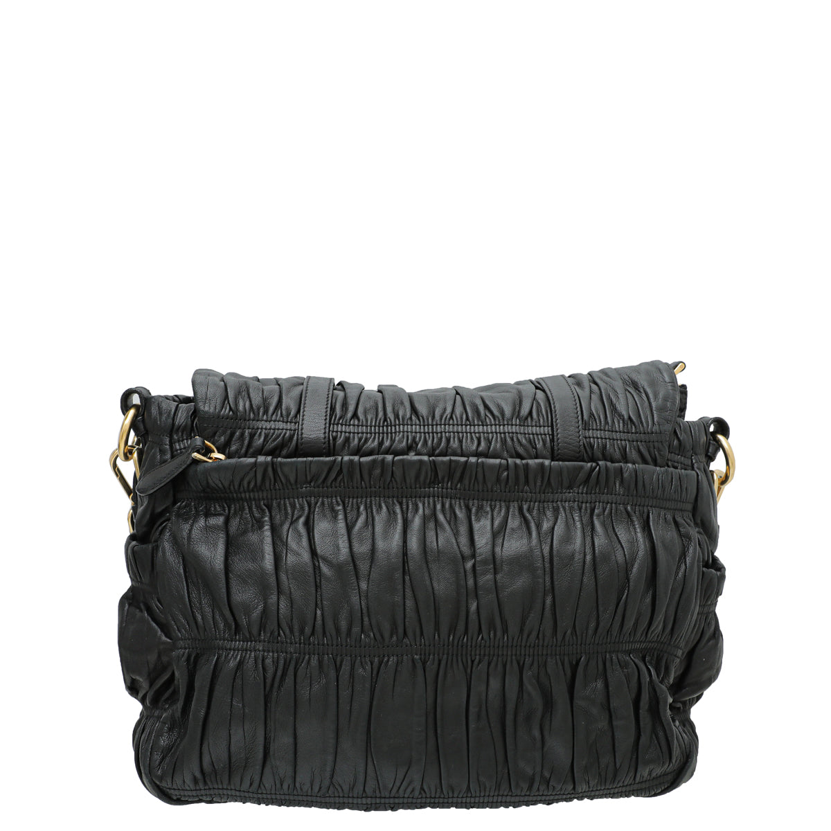 Prada Black Nappa Gaufre Messenger Bag-Prada-THE CLOSET